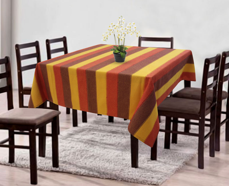 Cotton Dobby Stripe 4 Seater Table Cloths Pack of 1