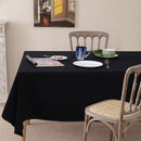 Cotton Solid Black 6 Seater Table Cloths Pack Of 1