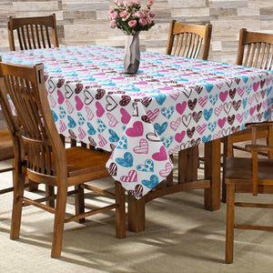 Cotton Metro Heart 6 Seater Table Cloths Pack of 1 freeshipping - Airwill