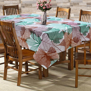 Cotton Vein Leaf 6 Seater Table Cloths Pack of 1 freeshipping - Airwill