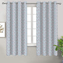 Cotton Kathambari Leaf Long 9ft Door Curtains Pack Of 2
