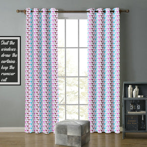 Cotton Metro Heart 7ft Door Curtains Pack Of 2 freeshipping - Airwill