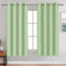 Cotton Gingham Check Green 7ft Door Curtains Pack Of 2