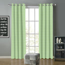 Cotton Gingham Check Green 9ft Long Door Curtains Pack Of 2
