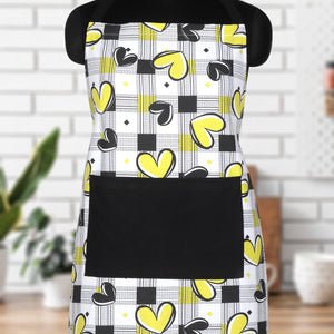 Cotton Heart Printed Pattern Free Size Apron
