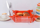 Cotton Track Dobby Orange, Checked Bread Basket Pack Of 1