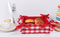 Cotton Gingham Checks Red, Bread Basket Pack Of 1