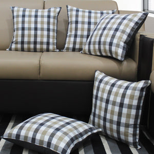Cotton Lanfranki Grey Check Cushion Covers Pack Of 5 freeshipping - Airwill