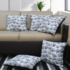 Cotton Single Leaf Black Cushion Covers Pack Of 5 freeshipping - Airwill
