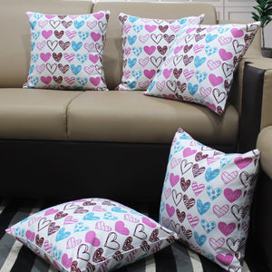 Cotton Metro Heart Cushion Covers Pack of 5 freeshipping - Airwill