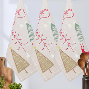 Cotton Printed Kitchen Towels Pack Of 3