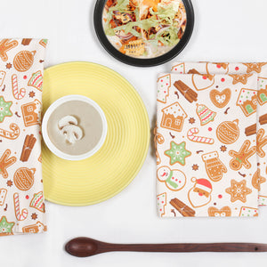 Cotton Christmas Printed Kitchen Towels Pack Of 3