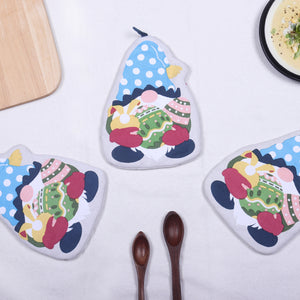 Cotton Shaped Printed Pot Holders Pack Of 3