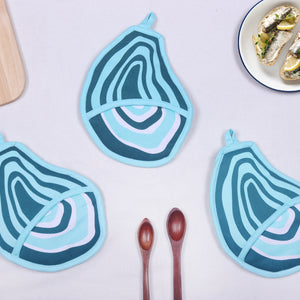 Cotton Shaped Printed Pot Holders Pack Of 3