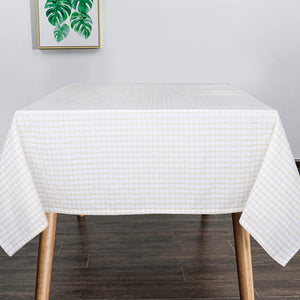 Cotton Checks Pattern 6 Seater Table Cloth