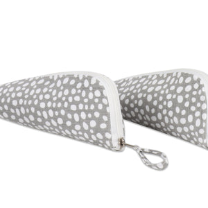 Cotton Light Grey Pencil Pouches - Pack of 2 pcs