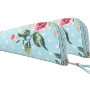 Cotton Green Leaf Floral Pencil Pouches - Pack of 2 pcs