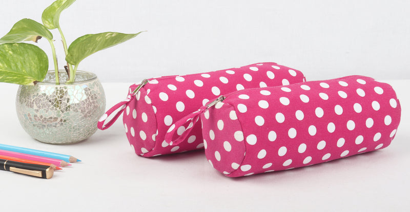 Cotton Pencil Pouches - Pack of 2 pcs