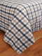 Cotton Checkered Bedsheet with Pillow Covers (Grey, Yellow) - available sizes, Single, Double/Queen, King and Super King