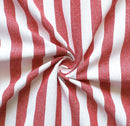 Cotton Striped Bedsheet with Pillow Covers (Red) - available sizes, Single, Double/Queen, King and Super King