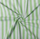 Cotton Striped Bedsheet with Pillow Covers (Green) - available sizes, Single, Double/Queen, King and Super King