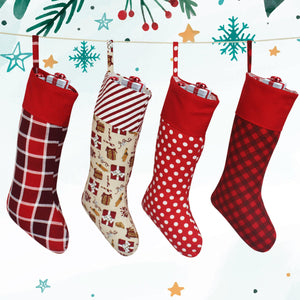 Cotton Xmas Gift Design Stockings Pack of 4 freeshipping - Airwill