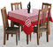 Cotton Gingham Check Red with Attached Border Table Cloths Pack of 1 - (2 to 8 Seaters)