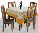 Cotton Lanfranki Yellow with Attached Border Table Cloths Pack of 1 - (2 to 8 Seaters)