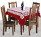 Cotton Lanfranki Red with Attached Border Table Cloths Pack of 1 - (2 to 8 Seaters)