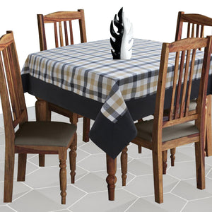 Cotton Lanfranki Grey with Border 4 Seater Table Cloths Pack of 1 freeshipping - Airwill