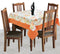 Cotton Orange Floral with Attached Border Table Cloths Pack of 1 - (2 to 8 Seaters)