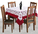 Cotton Red Heart with Attached Border Table Cloths Pack of 1 - (2 to 8 Seaters)