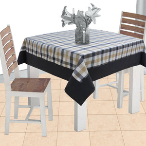 Cotton Lanfranki Grey with Border 2 Seater Table Cloths Pack of 1 freeshipping - Airwill