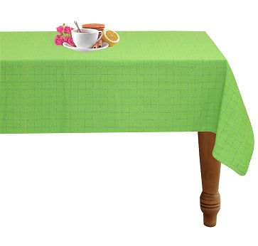 Cotton Solid Apple Green Table Cloths Pack Of 1 - (2 to 8 Seaters)