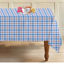 Cotton Lanfranki Blue check Table Cloths Pack Of 1 - (2 to 8 Seaters)