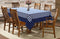 Cotton Gingham Check Blue with Attached Border Table Cloths Pack of 1 - (2 to 8 Seaters)