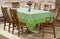 Cotton Gingham Check Green with Attached Border Table Cloths Pack of 1 - (2 to 8 Seaters)