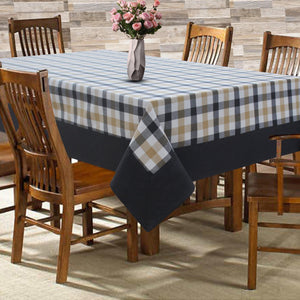 Cotton Lanfranki Grey with Border 6 Seater Table Cloths Pack of 1 freeshipping - Airwill