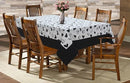 Cotton White Heart with Attached Border Table Cloths Pack of 1 - (2 to 8 Seaters)