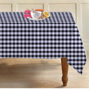 Cotton Gingham Check Black Table Cloths Pack Of 1 - (2 to 8 Seaters)