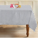 Cotton White Polka Dot Table Cloths Pack Of 1 - (2 to 8 Seaters)