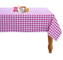 Cotton Gingham Check Rose Table Cloths Pack Of 1 - (2 to 8 Seaters)