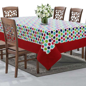 Cotton Singer Dot with Border 8 Seater Table Cloths pack of 1 freeshipping - Airwill