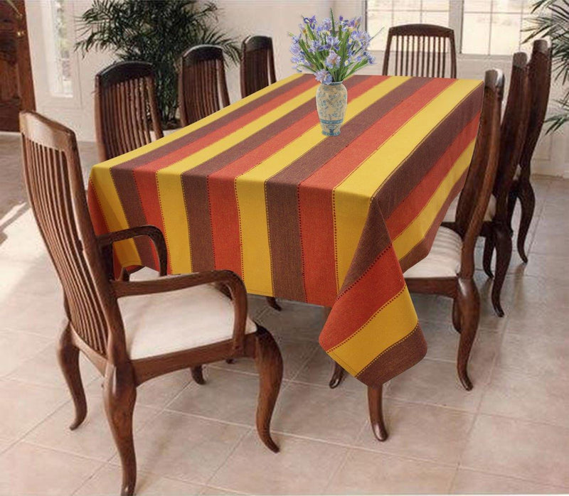 Cotton Dobby Stripe Table Cloths Pack of 1 - (2 to 8 Seaters)