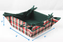 Cotton Christmas Check Pattern Dining & Kitchen Bread Basket Pack Of 1