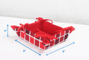 Cotton Christmas Dobby Checked Pattern Dining & Kitchen Bread Basket Pack Of 1