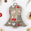 Cotton Christmas Heart Designed, Bell / Candy / Star / Tree Shaped Cushion with Recron Filled Pack Of 1 pc