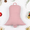 Cotton Christmas Small Red Cross Designed, Bell / Candy / Star / Tree Shaped Cushion with Recron Filled Pack Of 1 pc