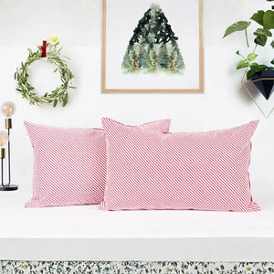 Cotton Candy Orange Stripe Pillow Covers Pack Of 2