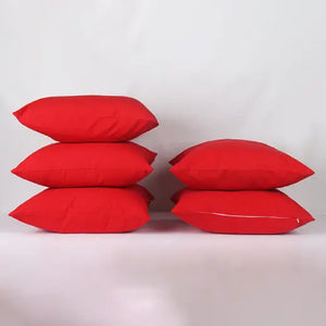 Cotton Solid Red Cushion Covers